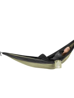 TURISTICKÁ HOUPACÍ SÍŤ PRO 2 OSOBY 270X140CM ZELENÁ ČERNÁ