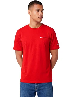Pánské tričko Champion SS Tee červené 221798 RS067 pánské