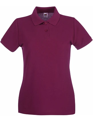 Fruit of the Loom Lady-Fit Premium Polo Dámské piqué polo 16.3030 burgundy Fruit of the Loom Lady-Fit Premium Polo Dámské piqué polo 16.3030 burgundy