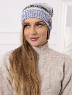 Čepice s fleecem Patrycja K254 žlutá+modrá