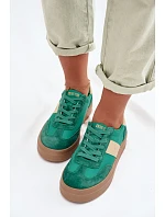 Dámské semišové tenisky Big Star TT274163 Zelené