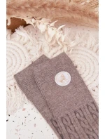 Dámské dlouhé vlněné ponožky – šedé Dámské dlouhé vlněné ponožky – šedé