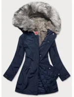 Tmavě modrá dámská zimní bunda (m21309)