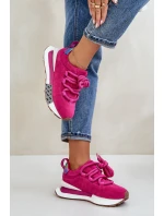 Dámské Zamszové Tenisky Na Platformě S Tlustým Šněrováním Fuchsie Artiker 55C0086 Dámské Zamszové Tenisky Na Platformě S Tlustým Šněrováním Fuchsie Artiker 55C0086