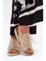 Dámské Sandály Z Eko Kůže Zlaté Tosmelia