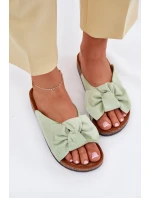 Dámské Sandály Na Korekové Podešvi S Mašlí Mátové Seressa