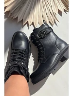 Zateplené workery dámské s ozdobným detailem černé Talyssa