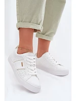 Dámské perforované tenisky Big Star TT274291 Bílé