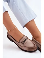 Kožené dámské mokasyny Vinceza Béžové