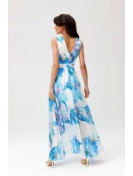 Denní šaty SUK0477 modro-bílé - Roco Fashion Denní šaty SUK0477 modro-bílé - Roco Fashion