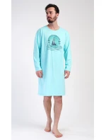 Pánská noční košile s dlouhým rukávem Jachting