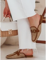 SOFTINO camel dámské žabky na klínku FashionStreet ZY0865
