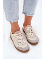 Dámské Kožené Tenisky Zazoo N1220 Béžové