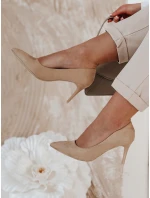 Dámské boty na podpatku LAVENZA beige FashionStreet ZY0718