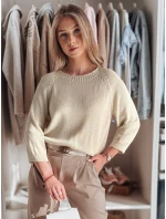 Dámský oversize svetr SOFTICAN béžový FashionStreet MY2432