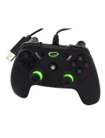 Gamepad Esperanza Vanquisher EGG110K (PC, PS3; barva černá, barva zelená)