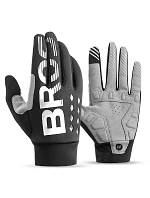 Zateplené cyklistické rukavice Rockbros, dlouhé, velikost: XL - černo-šedé