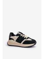 Zateplené dámské kožené sneakersy Big Star OO274A318 HI-POLY SYSTEM černé