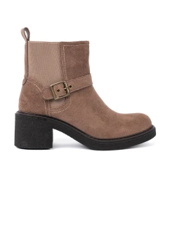 Stylové hnědé dámské kotníčkové boty Obcas