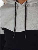 Pánská základní mikina s kapucí světle šedá FashionStreet BX5875