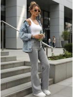 Dámské džíny s vysokým pasem šedé FashionStreet UY2898