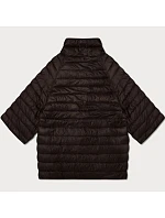 Oboustranná dámská bunda plus size s 3/4 rukávy Goodlookin chocolate/panther (M6-6308-103)