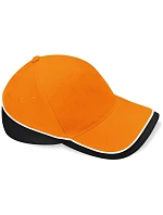 Beechfield B 171 5 panelová týmová závodní kšiltovka 53.0171 orange/black/white