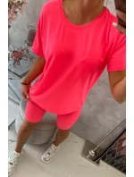 Souprava top+legíny růžová neonová Souprava top+legíny růžová neonová