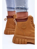 Dámské kožené zateplené trapery hnědé Poles Dámské kožené zateplené trapery hnědé Poles