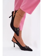 Dámské lodičky Sandály s ozdobným detailem Černé Lurella