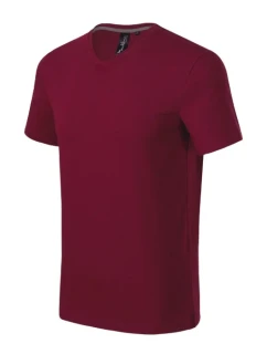 Action V-neck tričko pánské garnet