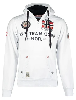 Pánská mikina Geographical Norway GOPTAINE MEN 100 EO BS2 (WT1885H/GN-WHITE)