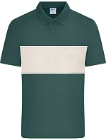 Daiber 8050 Bio polo "Colour-Block" 02.8050 smoky green/sandstone