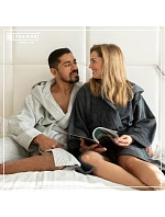 The One Towelling Bathrobe Župan 48.1011 black