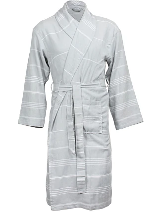 The One Towelling Hamam Bathrobe Hamam župan 48.1012 light grey/white The One Towelling Hamam Bathrobe Hamam župan 48.1012 light grey/white