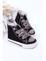 Dětské Tenisky Se Zirkony Černé Smile Dětské Tenisky Se Zirkony Černé Smile