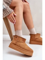 Nízké Sněhule Na Platformě Big Star OO274A098 Camel