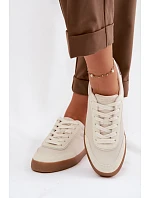 Dámské tenisky z eko kůže Big Star TT274311 světle béžové