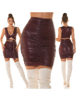 Sexy sukně Koucla Gathered Wetlook Skirt