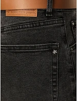 Dámské baggy džíny s páskem, černé, FashionStreet UY3117 Dámské baggy džíny s páskem, černé, FashionStreet UY3117