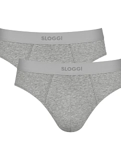 Pánské slipy EVER Ease Brief 2P - UNKNOWN - šedé M034 - SLOGGI