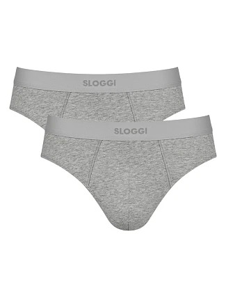 Pánské slipy EVER Ease Brief 2P - UNKNOWN - šedé M034 - SLOGGI