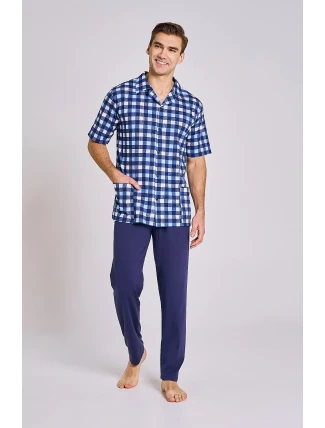 Taro Sammuel 3184 pyžamo kr/r 3XL-4XL pánské rozepínací