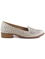 Dámské prolamované zlaté polobotky Potocki SZ12320