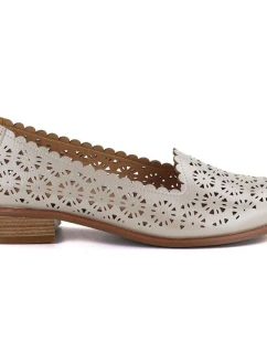 Dámské prolamované zlaté polobotky Potocki SZ12320