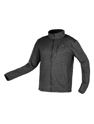 Bluza rozpinana OUTDOOR, pique, szara, rozmiar XXL