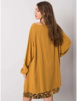 Šaty DHJ SK 21451.50 tmavě žlutá Šaty DHJ SK 21451.50 tmavě žlutá