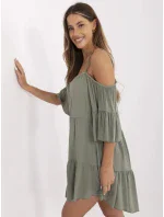 Dámské šaty-TW-SK-BI-80840.20 khaki Dámské šaty-TW-SK-BI-80840.20 khaki