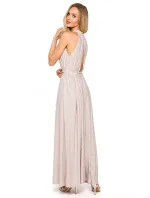 M721 Maxi šaty bez rukávů - černé