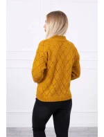 Svetr s diamantovým vzorem 2020 18 hořčice - Kesi Svetr s diamantovým vzorem 2020 18 hořčice - Kesi